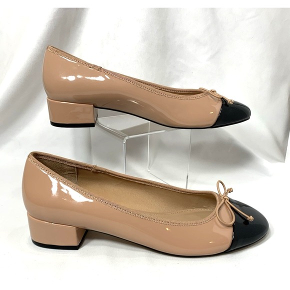 Steve Madden Shoes - Steve Madden Ballet Pump Shoes Womens 9.5 Pink Cap Toe "Cherish" Low Block Heel‎